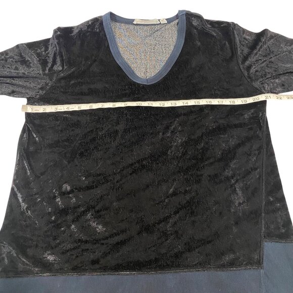 Wilt Velvet Asymmetrical Navy Blue Teal Sweatshirt Size‎ S - Picture 8 of 9